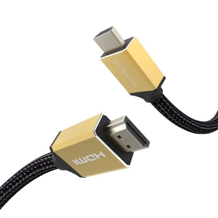 WEWATCH Câble HDMI 2.0 10m - 2160p 4K - Ultra HD - 18 Gbit/s