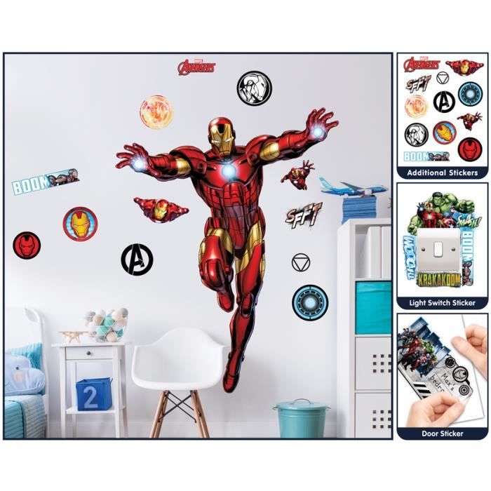 Sticker Géant Iron Man Avengers Marvel Cdiscount Maison
