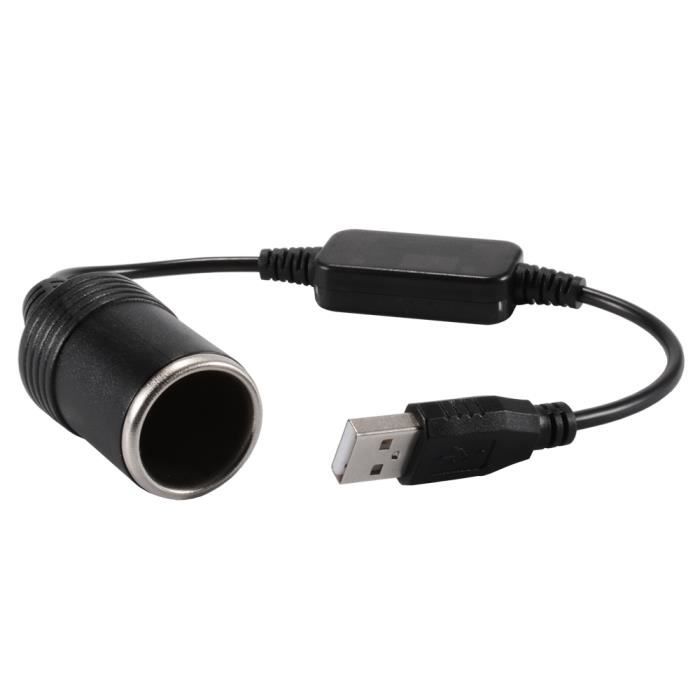 5V USB à 12V allume-cigare de voiture prise femelle Step Up convertisseur  d'alimentation câble adaptateur pour Dash Cam GPS E-Dog - Cdiscount Auto