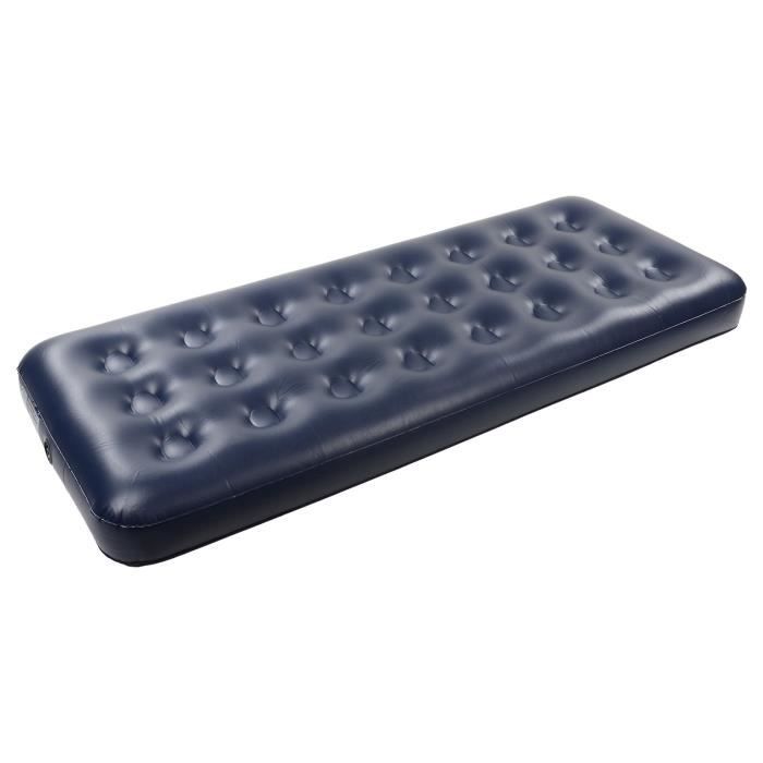 Matelas Gonflable Camping Avec Pompe Intégrée - Rapide 60s, Imperméable Nylon, Idéal Pique-nique Et Randonnée