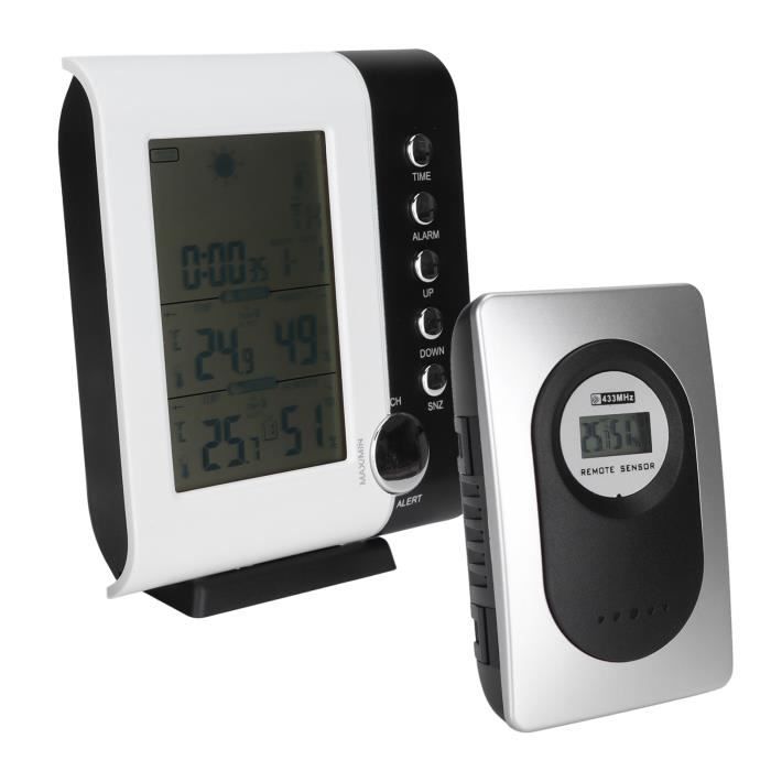 NIAGUOJI Thermomètre hygromètre numérique pour intérieur LCD avec
