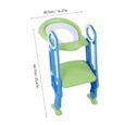 Siège chaise ajustable de formation de pot de sécurité Échelle de toilettes pour bébé enfants Chaise de Siège douce（bleu + vert）-SEC-1