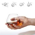 Verres à cocktails,Verre à Whisky en cristal avec rotation,verre à Whisky créatif,verre - Type Normann Rock Glass - 235ml-1