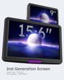 Boifun Lecteur DVD Portable 17,5" avec Grand écran HD 15,6" Batterie Rechargeable 6 Heures Prise en Charge USB/Carte SD-1