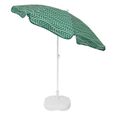 EZPELETA Parasol inclinable Bora - Ø 160 cm - Rayé vert et blanc Socle non inclus-1