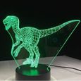 AWY15969-Veilleuse  Lampe 3D Lampe Dinosaure Bleu 7 Couleur Led Veilleuses Pour Enfants Touch Led Usb Table Bébé Sleeping Nightlig-1