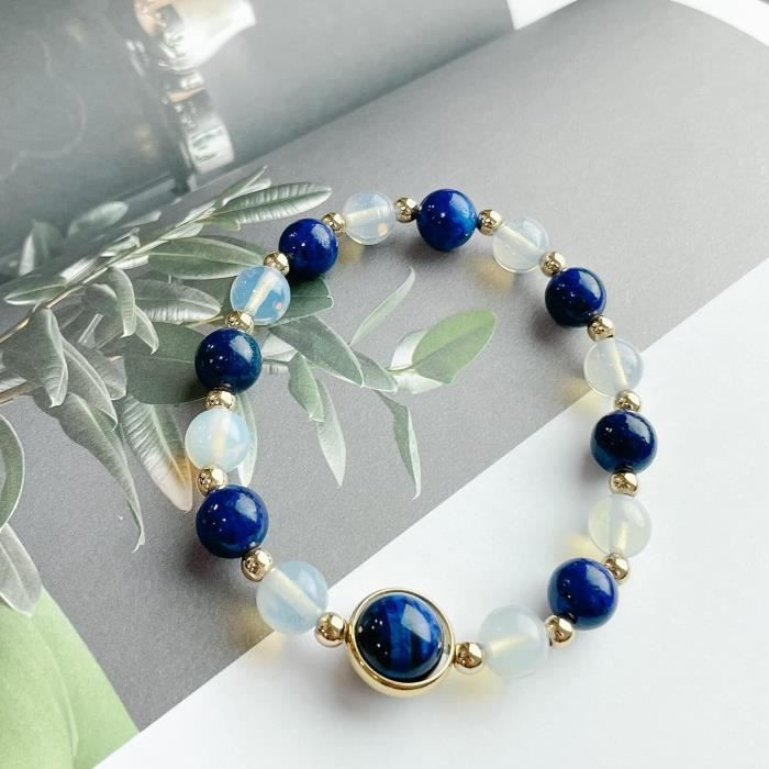Bracelet En Pierre Tourmaline Arc-en-ciel - Plaqué Or Jaune, Neuf Avec étiquettes