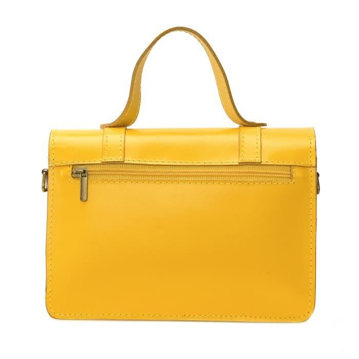 Sac à Main Italien En Cuir Véritable - Occasion - Marron - Taille Petit