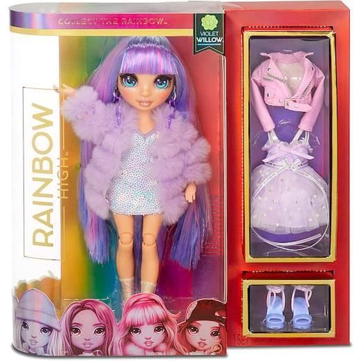 Poupée mannequin Rainbow High Pom Pom Girl Violet Willow - Poupée