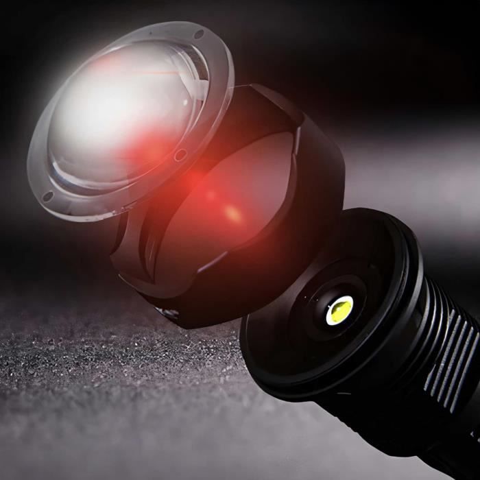 REHKITTZ Torche Lampe de Poche LED, 3300 Lumens Lampe Torche Super Grande  Lampe de Torche Militaire Tactique Ultra Puissante Ajustable Zoomable Torche,  pour les Activités Extérieurs ou Bricolage : : Bricolage