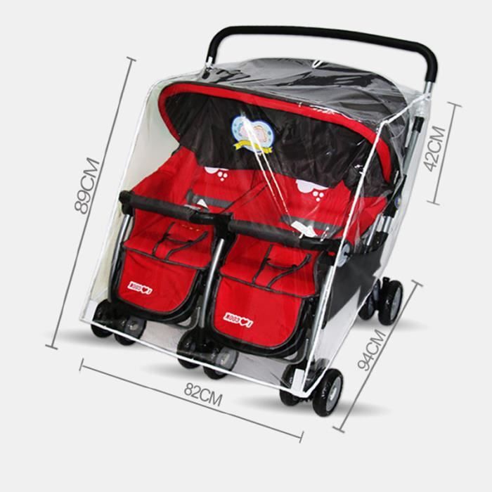 Habillage pluie poussette double bambisol online