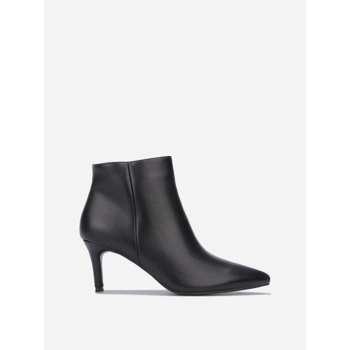 Bottines Femme Noir Talon aiguille 5cm Simili cuir
