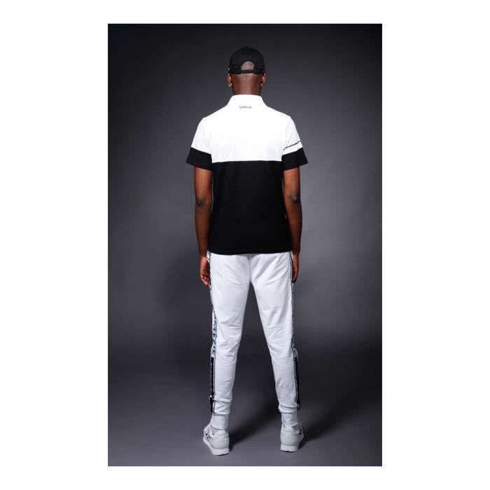 Polo LA PIRATERIE ORIGINAL BOOBA Noir/Blanc Manches