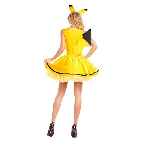 Déguisement Pikachu Femme Halloween Cosplay Costume - Jaune