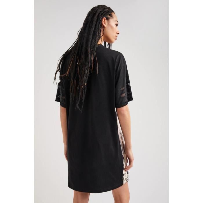 Robe Desigual Taille S - Noir - Style Évasé Midi - Occasion Très Bon État