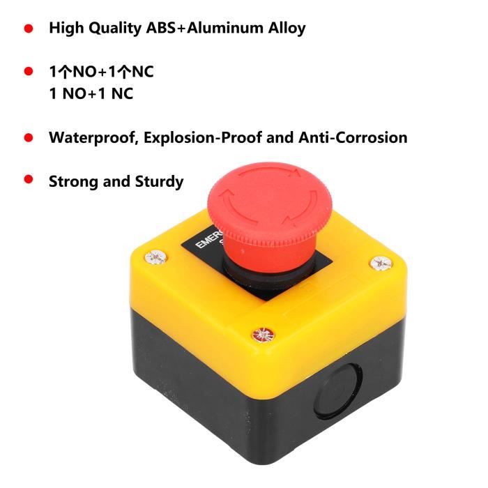 Lot De 10 Boutons D'arrêt D'urgence - 240V - Contacts En Argent - Pour Machines Et Démarreurs électriques