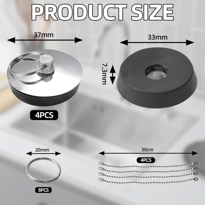 Bonde Pour Evier De Cuisine Bouchon D'évier En Acier Inoxydable 80 Mm - Anti-cheveux Et Résidus - Pour Cuisine Et Salle De Bain Bouchon évier Cuisine 80 Mm