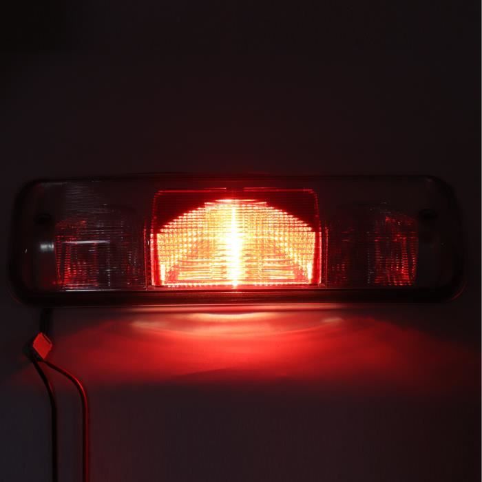 Akozon 3e feu stop 5 LED 12 V universel voiture montage haut arrière  troisième 3e frein arrière feu arrière lampe rouge
