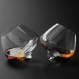 Verres à cocktails,Verre à Whisky en cristal avec rotation,verre à Whisky créatif,verre - Type Normann Rock Glass - 235ml-2