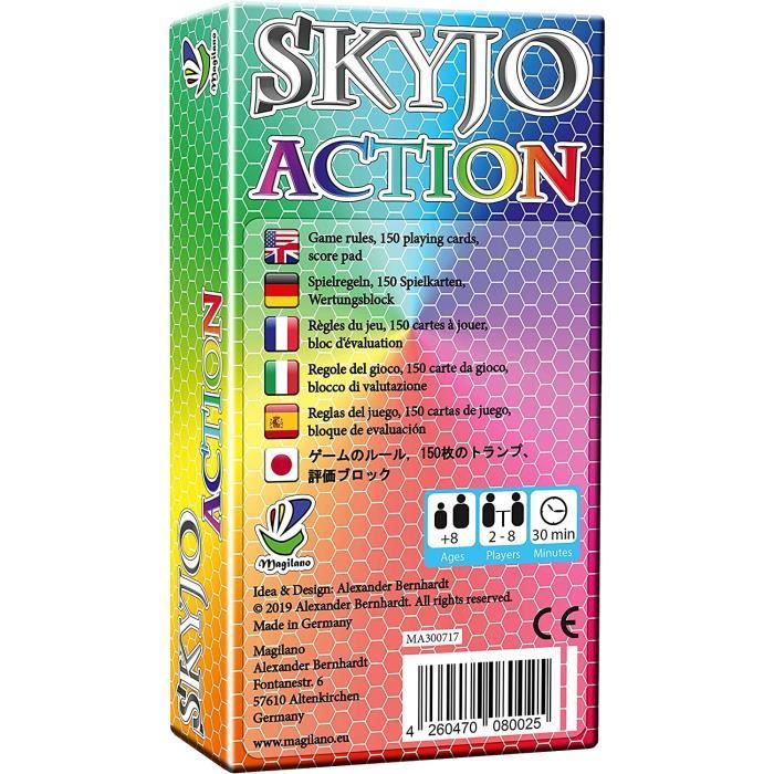 SKYJO ACTION, de Magilano - Le jeu de cartes passionnant pour des