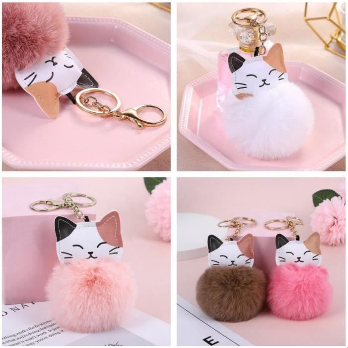Lot 20 Boules Peluche Fourrure Synthétique 6cm - Pompons Chameau Pour Chapeaux Sacs Écharpes