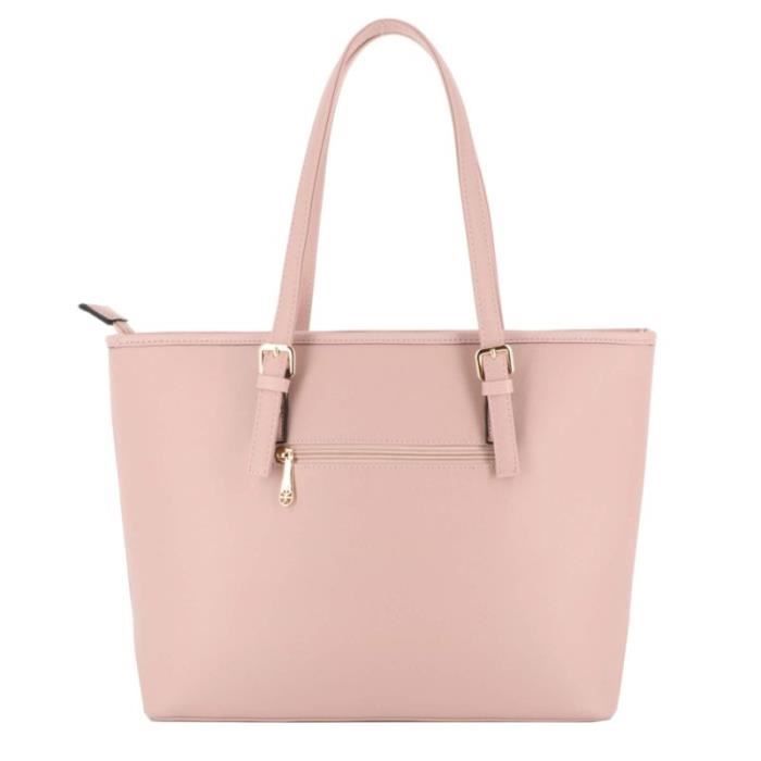 Sac Cabas Fourre-tout Victoria's Secret Toile Noire Et Rose Rayé - Grand Format - Neuf Avec étiquettes