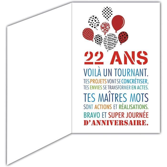 Age Mv 69-2021 Carte Anniversaire 20 ans Garçon Jeune Homme motif