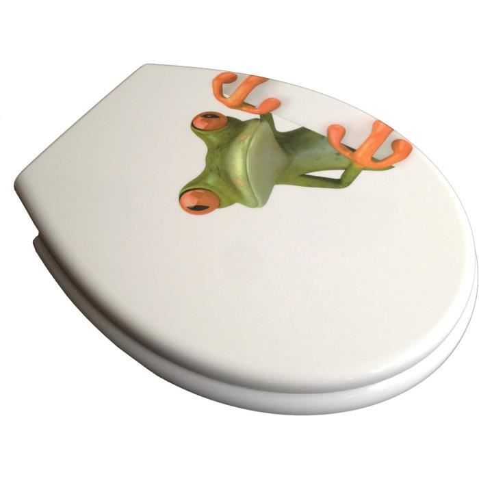 Siège De WC AREBOS Avec Fermeture Douce Automatique - Blanc - Duroplast - Dimensions 444x371mm