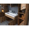 Ensemble salle de bain Wotan Paso XL 80x40 cm - Meuble lavabo, miroir et colonne-3