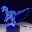 AWY15969-Veilleuse  Lampe 3D Lampe Dinosaure Bleu 7 Couleur Led Veilleuses Pour Enfants Touch Led Usb Table Bébé Sleeping Nightlig-3