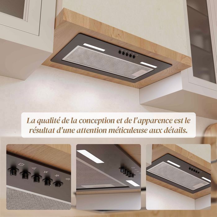 FIREGAS Hotte aspirante encastrée de 52 cmAspiration de 350m³/h — free download