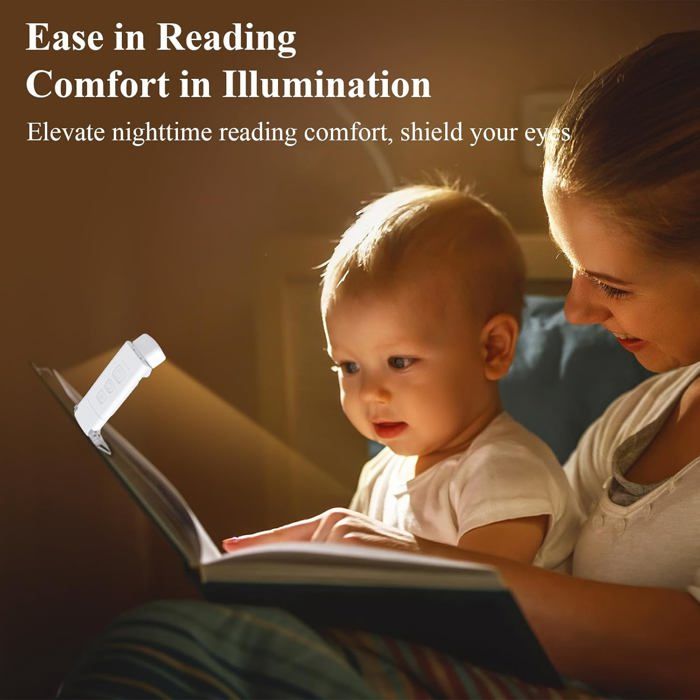 Lampe De Lecture Rechargeable 24 LED - 3 Couleurs, 5 Niveaux De Luminosité, Tête Rotative 315° - Parfaite Pour Lire Au Lit, Bureau, Camping