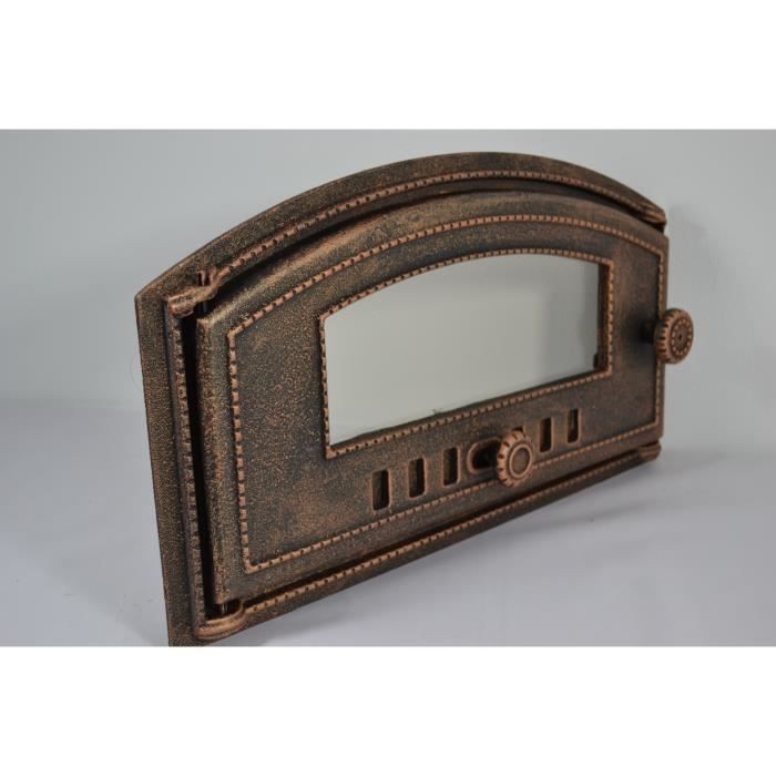 Porte De Four En Fonte Pour Poêle à Bois - Faite Main, Dimensions 42x27.5 Cm