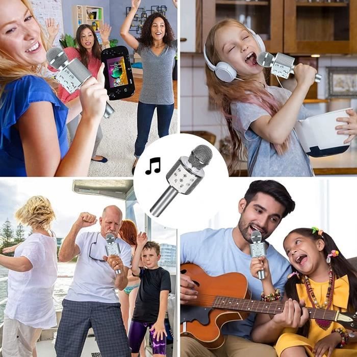 MICRO KARAOKÉ, MICROPHONE Karaoké Sans Fil Bluetooth pour Enfants Chanter Jouet EUR 41,99