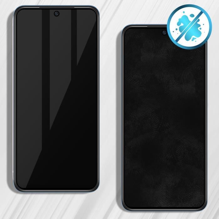Verre Trempé Xiaomi Redmi Note 11 et Note 11s Dureté 9H Anti-traces Contour  Noir