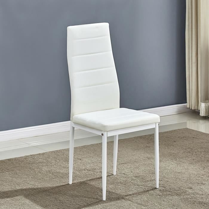 ECD Germany Lot De 4 Chaises De Salle à Manger, Avec Dossier Et Accoudoirs, Vert Olive Revetement En Simili Et Pieds En Metal 89792546