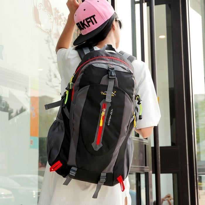 YOUMIAN Sac à Dos Sport Avec Compartiment Chaussures - 30L Étanche Noir Pour Fitness, Voyage, Camping