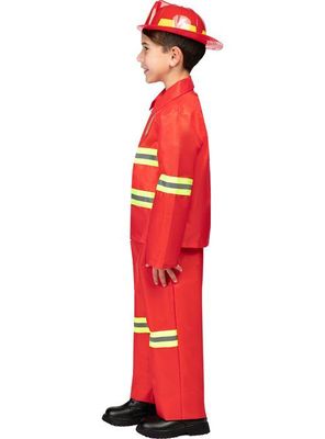 Costume De Pompier Enfant SFI 3.2A/1 - Combinaison Une Pièce Noire, Taille 6-8 Ans