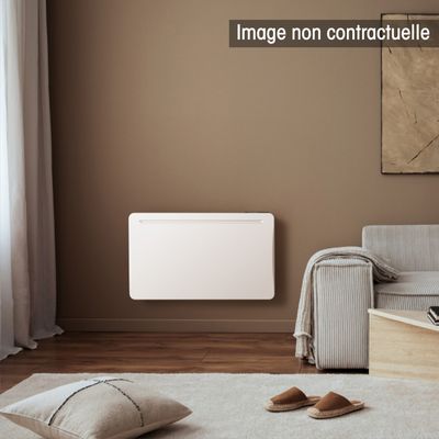 Radiateur Aluminium HJM, 1000W, Inertie Céramique, Dimensions 67 2x40x10 Cm Thermostat Programmable Detection Fenetre Ouverte Securite Classe Ii 99665120