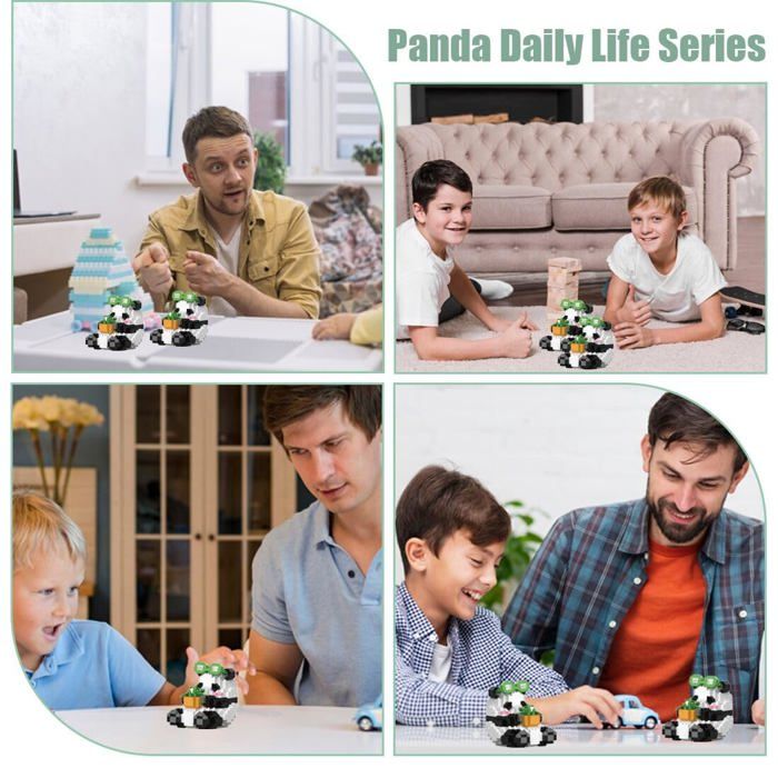 xuehaostore Blocs de Construction Mini 448 pièces Panda Micro Mini