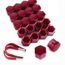 20x hexagonal Cache ecrou Protection Noir 17MM boulon Roue VW Polo Beetle Lupo