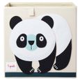 Boîte de rangement pour jouets - 3 SPROUTS - Panda - Blanc - Format adapté - Multicolore-0