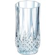 6 verres à eau vintage 28cl Longchamp - Cristal d'Arques - Verre ultra transparent au design vintage Cristal Look-0