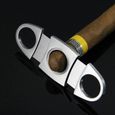 Double lames en acier inox pliable couteau de poche à cigare Cutter ciseaux-0