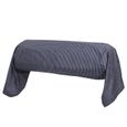 Blanc des Vosges Uni Percale Taie de traversin Coton Navy 90 x 190 cm