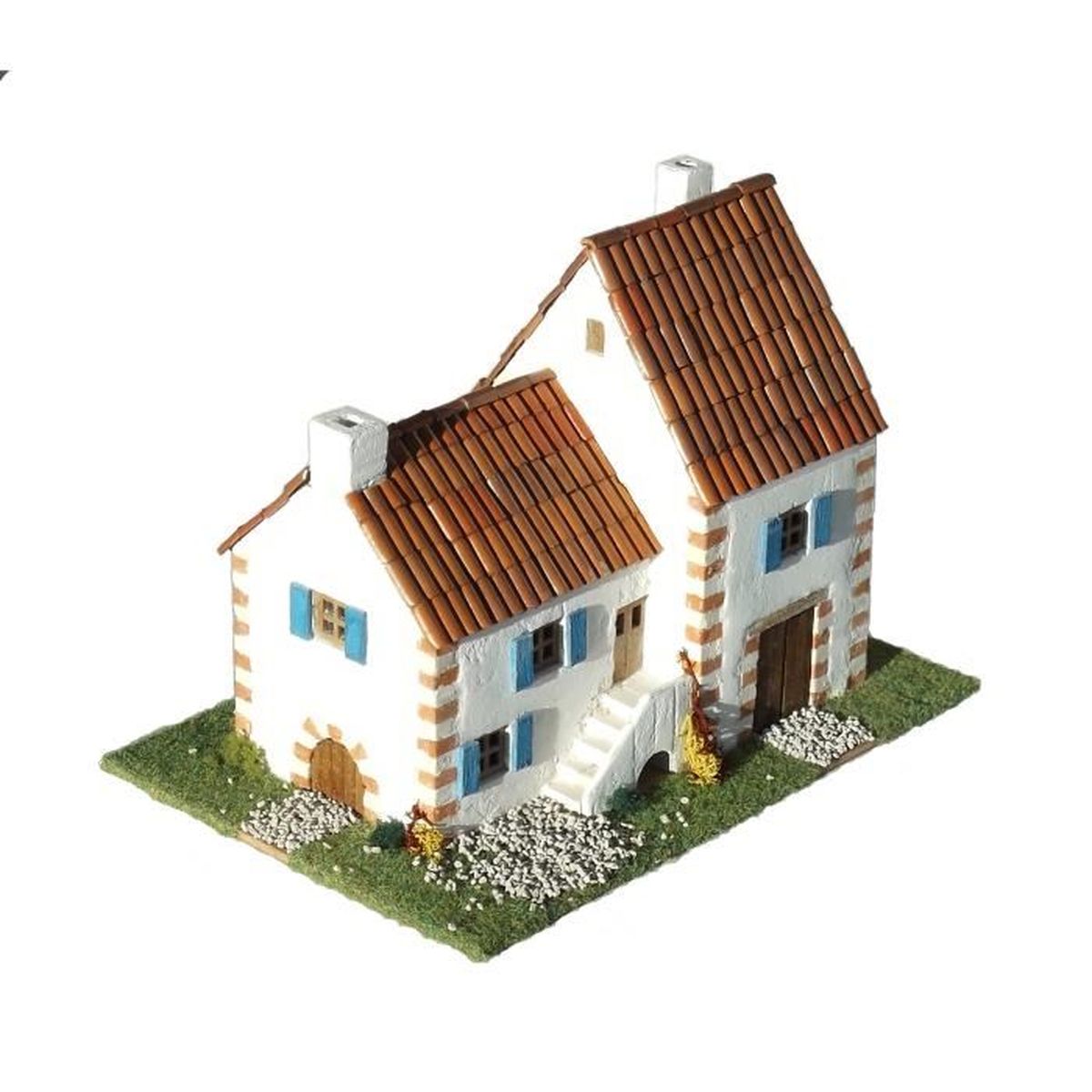 Ornement coloré de maison de maison d'usine miniature, porte en