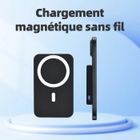 DOCCMIK Batterie externe magnétique 10000mah 22.5w batterie portable sans fil et filaire chargeur portable Compatible iPhone noir