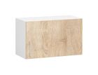 Meuble de cuisine haut AKORD W60 hotte LIMA modulable Blanc 60 cm 1 porte couleur Chêne Sonoma 1 étagère 60x30,5x29 cm