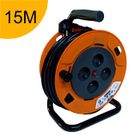 ARCOTEC Enrouleur rallonge électrique - câble de 15m H05VV-F 3G1.50 mm² - 4 prises 16A