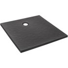 Receveur de douche extra-plat Ipso E62301-AGM 90x90x3 cm - JACOB DELAFON - Gris anthracite, texture pierre